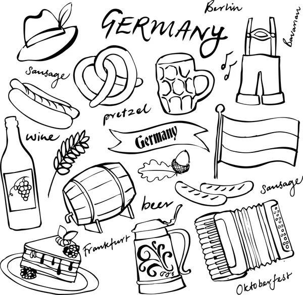 Germany icons pattern — Stock Vector