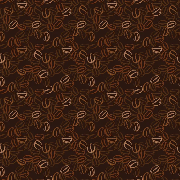 咖啡豆无缝图案 — 图库矢量图片