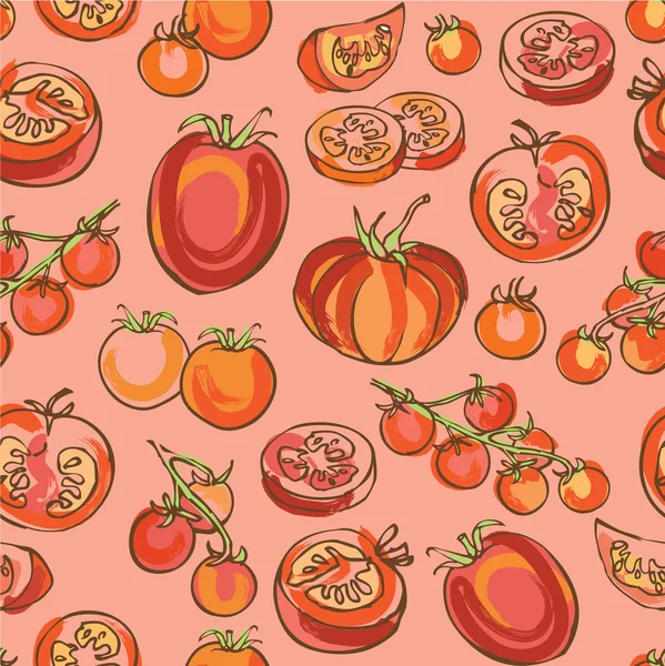 Variety of tomatoes   wallpaper — Stock Vector