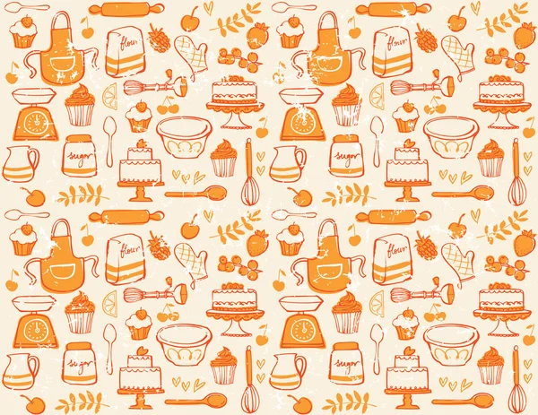 Baking kitchen icons — Stock Vector