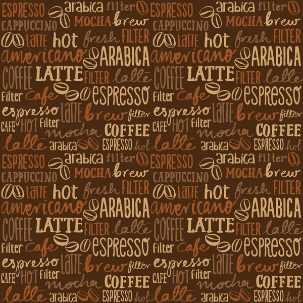 Seamless coffee pattern — Stock Vector