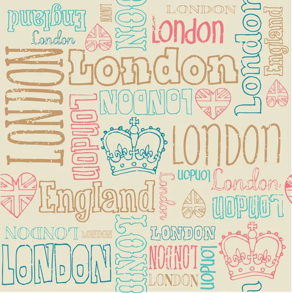 Handwritten London word — Stock Vector