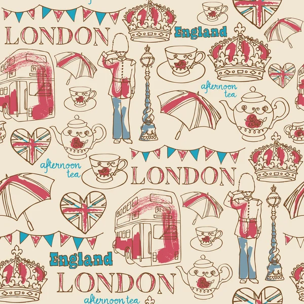 London   seamless pattern — Stock Vector