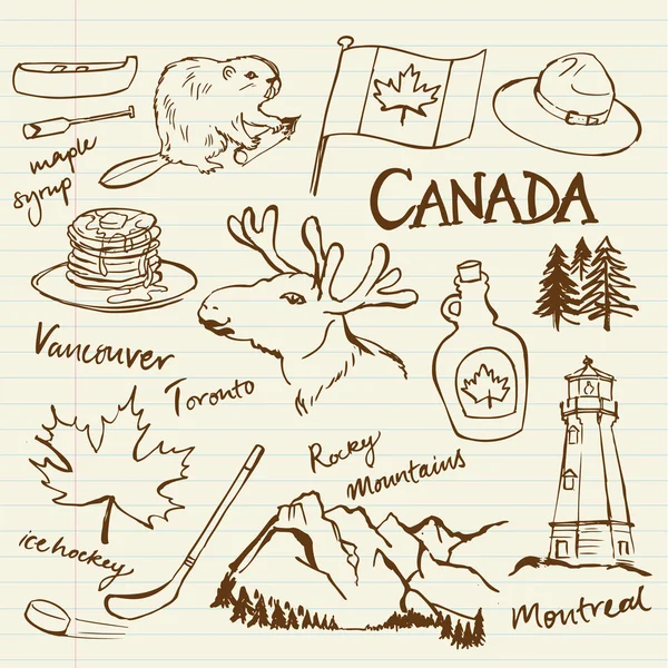 Canada-Symbole gesetzt — Stockvektor