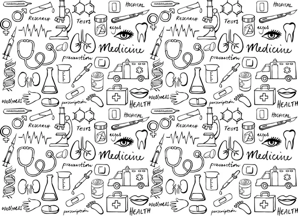 Medical icon  seamless  pattern — Stock Vector