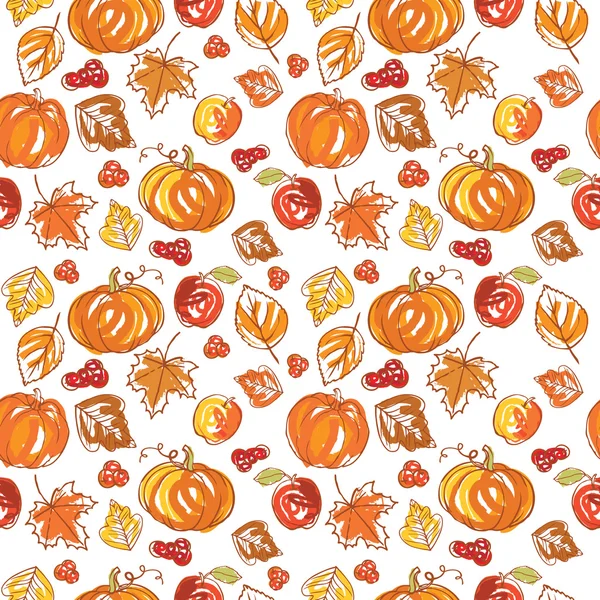 Thanksgiving autumn seamless background — Stock Vector