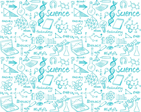 Set de doodle scientifique — Image vectorielle