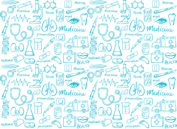 Medical icon  seamless  pattern
