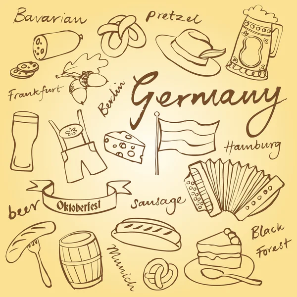 Niemcy ikony wzór — Wektor stockowy