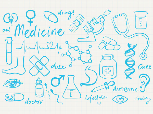Medical icons  doodle
