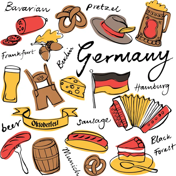 Germany icons pattern — Stock Vector