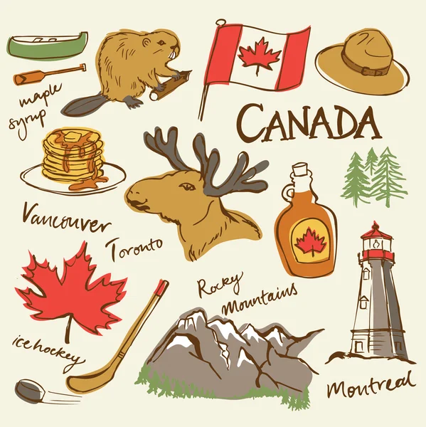 Conjunto de ícones de canadá —  Vetores de Stock