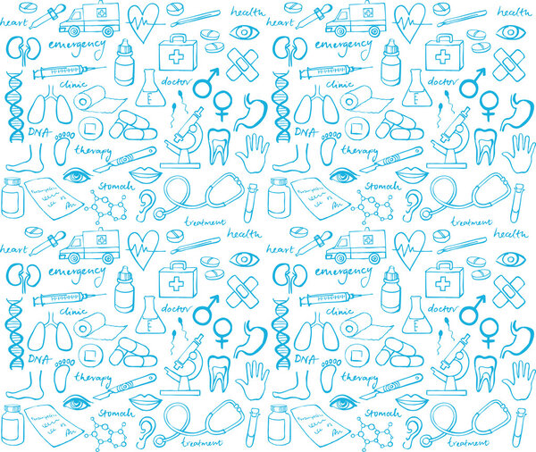 Medical icon  seamless  pattern
