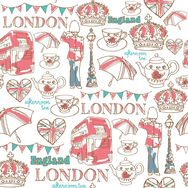 Londra modello senza soluzione di continuità Illustrazione Stock