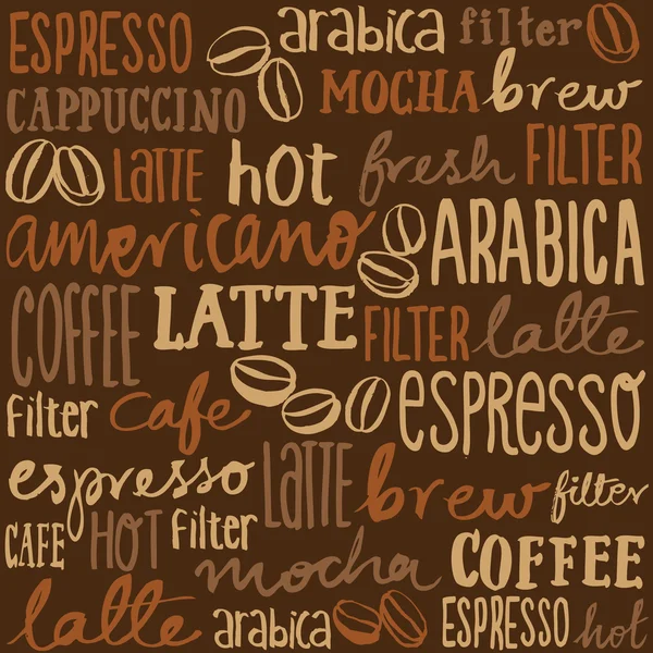 Seamless coffee pattern Stock Illustration