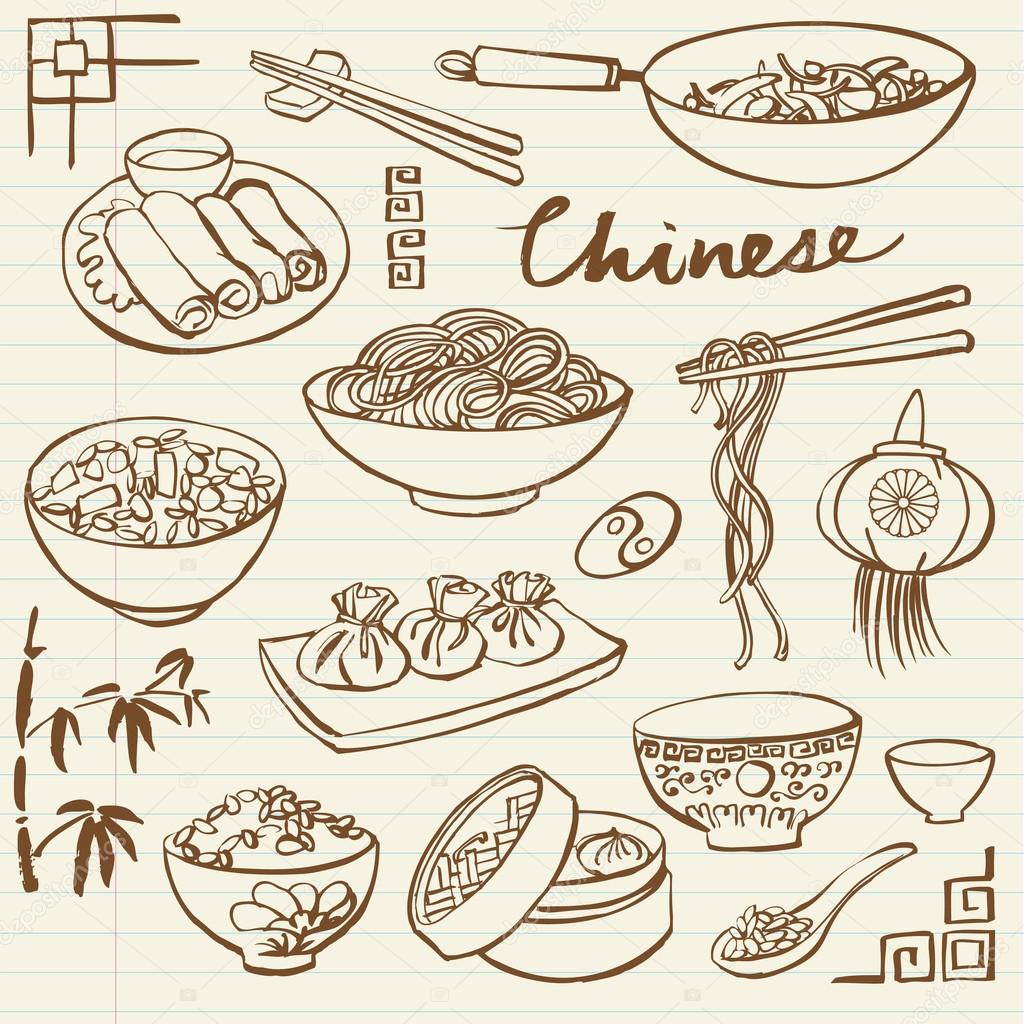 Chinese food icons