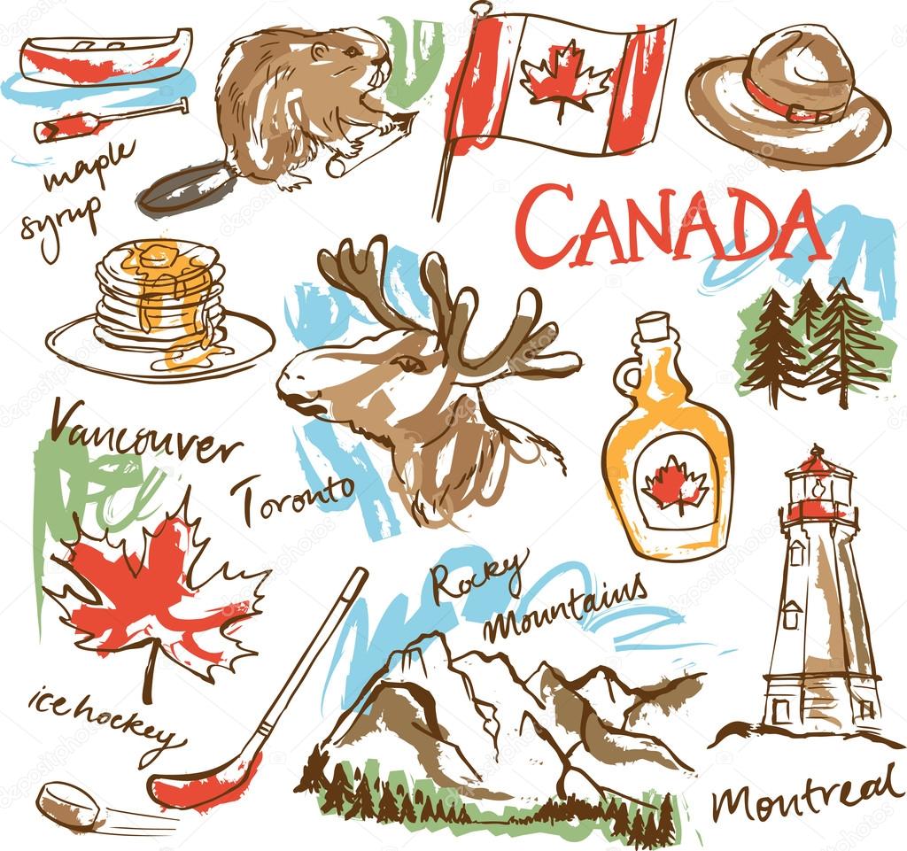 Canada icons set