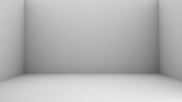 角のある3D空の部屋 概要空白の部屋の背景 3Dレンダリング 正方形の部屋の形の白い影 — ストック写真