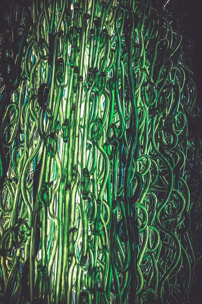 Abstrakte Grüne Gläser Design Haarform Schattierungen Von Grünem Muster Art — Stockfoto
