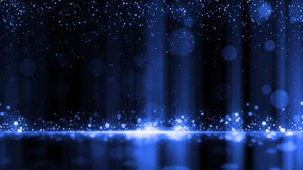 Dark Blue Particles Night Awards Antecedentes Abstrato Azul Partículas Glitter — Fotografia de Stock