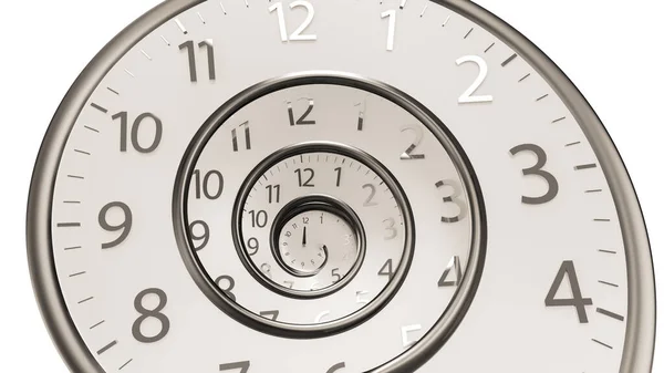 Rendering Classic Vintage Clock Snurra Framåt Eller Bakåt Med Oändlig — Stockfoto