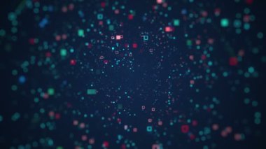 Dark Blue Digital Tech Arkaplanı. Dijital Arayüz Tasarımı Arkaplanı.