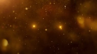 Soyut Altın Parıldayan Parçacıklar Gecesi Ödülleri Arkaplanı. Altın Parçacıklar Işık Sihirli Fişek Arkaplanı Parıltısı.