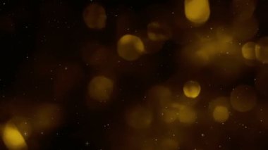Gold Particles Glitter Luxury Background. Abstract Gold Glamour Light Bokeh Background. Abstract Light Gold Gala Night Awards Background.