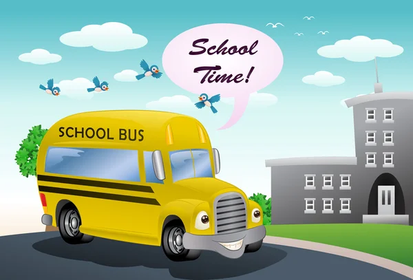学校のスクールバスの黄色 — ストック写真