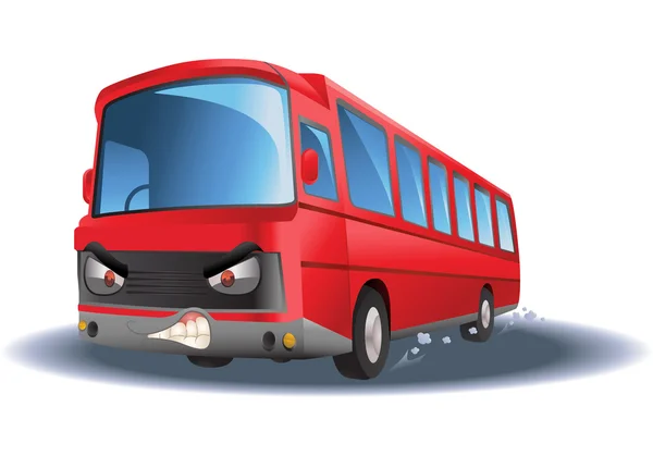 Ticari bir kırmızı otobüs çizimi — Stok fotoğraf