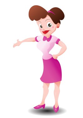 kadın sizden izole beyaz zemin üzerine gelmek