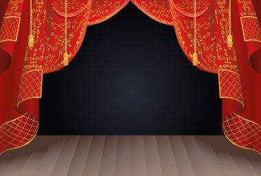 the stage curtain clipart
