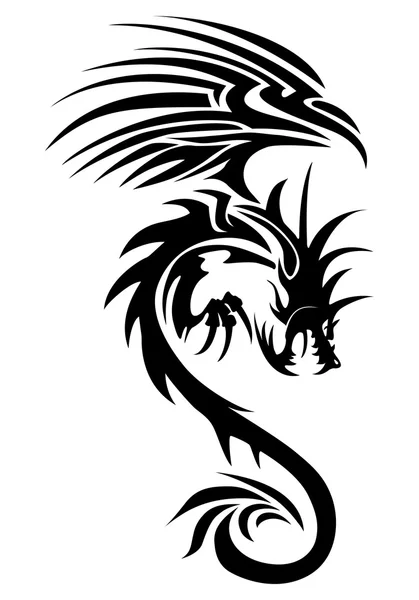 Flying dragon tattoo — Stockfoto