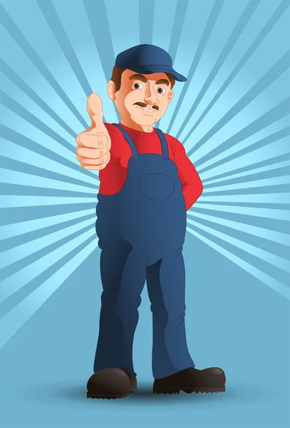 Optimistisch handy man — Stockfoto