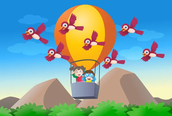 sıcak hava balon sürme çocuk