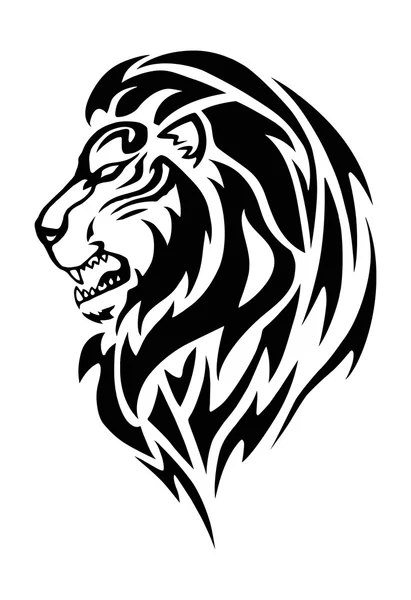 Tatuagem de cabeça de leão — Fotografia de Stock