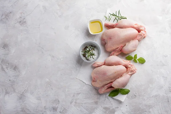 スパイスと新鮮な鶏 — ストック写真