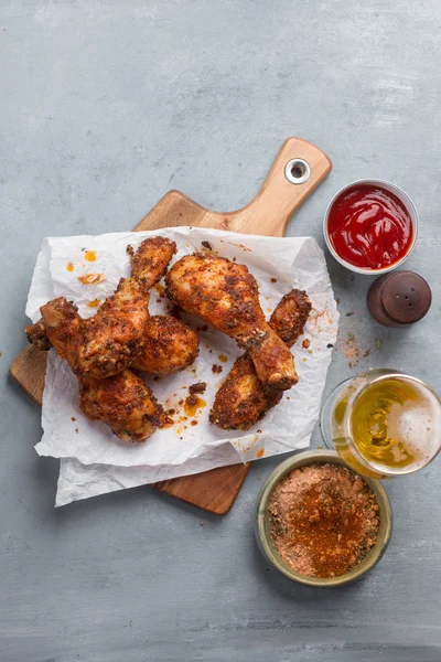 Roasted  chicken drumstick — Stock Photo, Image