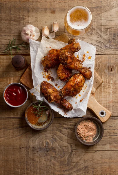 Roasted chicken drumstick — Stock Photo, Image