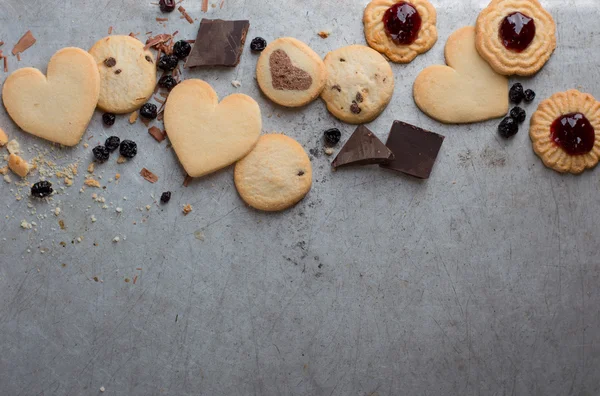 Różne pliki cookie i słodycze — Zdjęcie stockowe