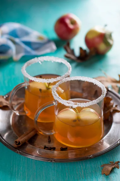 Apple cider eller frukt te — Stockfoto