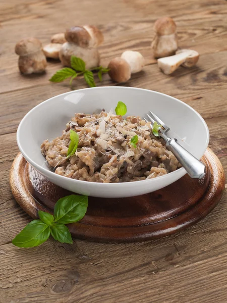 Risotto with wild mushrooms — Stock Photo, Image