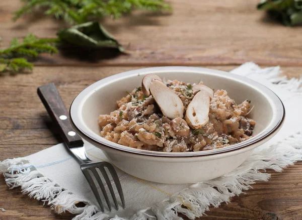 Risotto met paddestoel — Stockfoto