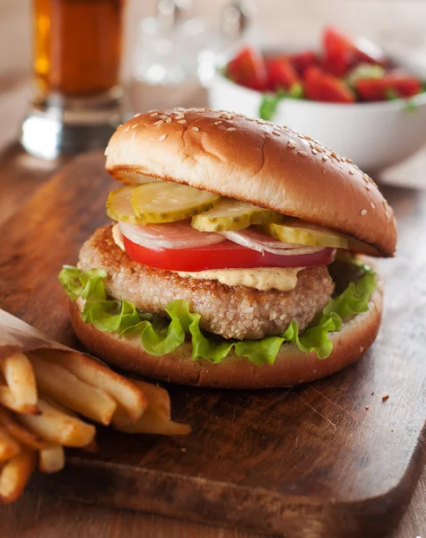 Lahodné hamburger — Stock fotografie