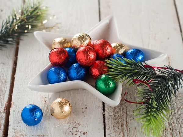 Christmas chocolate candy — Stock Photo, Image