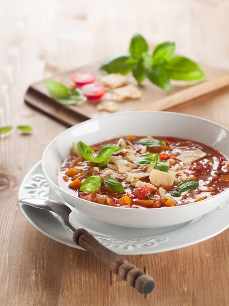 Zupa minestrone — Zdjęcie stockowe