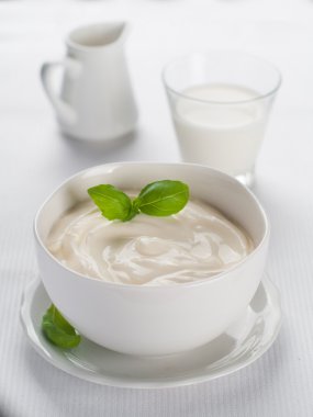 Bir kasede ekşi krema