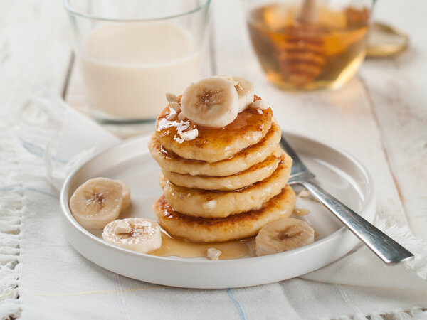 cottage cheese pancakes with honey