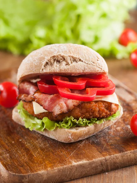 Hamburger di pollo — Foto Stock