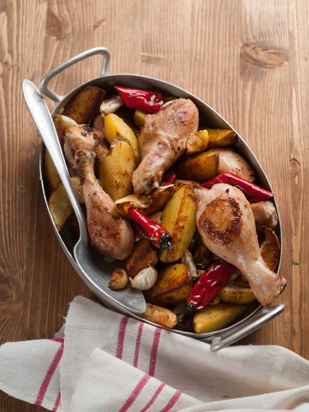 Oven-baked chicken legs — Stock Photo, Image